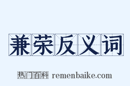 兼荣反义词是什么意思的图片